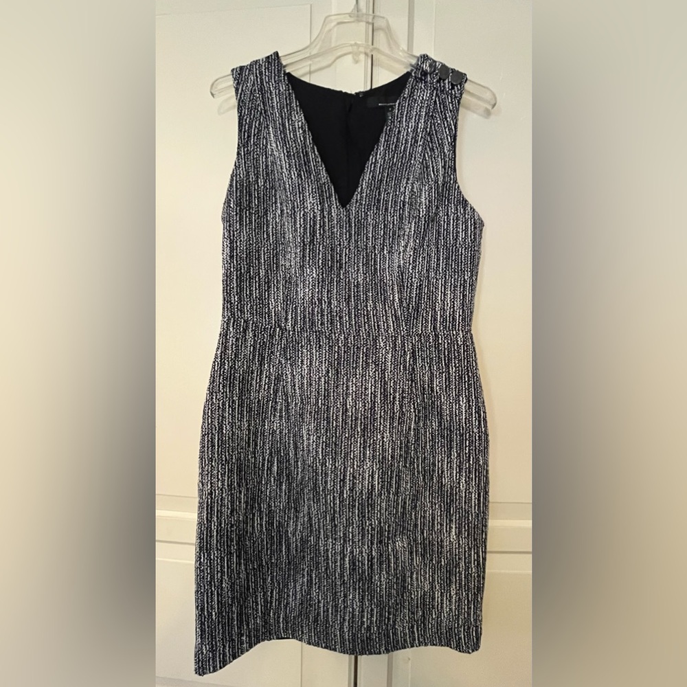 White House Black Market, Elegant Black and White Tweed Dress, New with Tags!